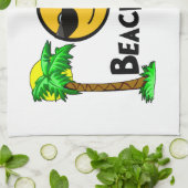 Beach Bum Sunshine & Palm Trees Theedoek (Gevouwen)