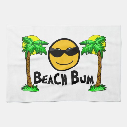 Beach Bum Sunshine & Palm Trees Theedoek (Horizontaal)