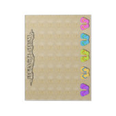 Beach Bum Teenslippers Large Note Pad Notitieblok (Linkerzijde)