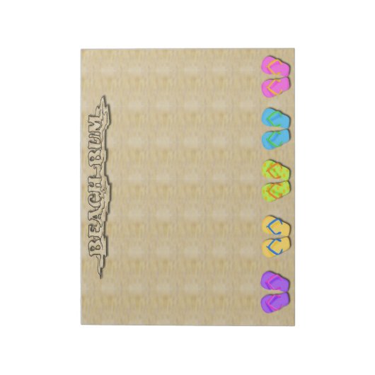 Beach Bum Teenslippers Large Note Pad Notitieblok (Linkerzijde)