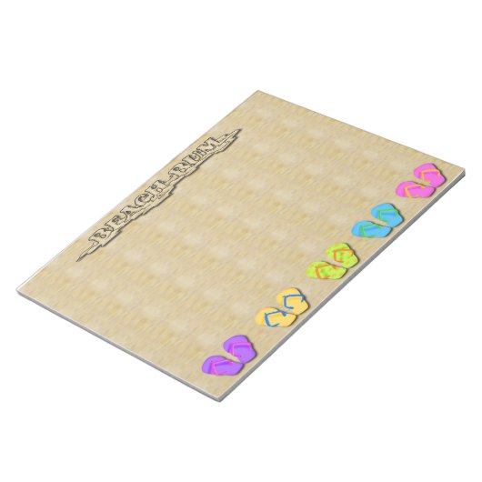 Beach Bum Teenslippers Large Note Pad Notitieblok (Schuin)