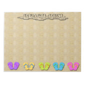 Beach Bum Teenslippers Large Note Pad Notitieblok (Voorkant)