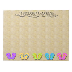 Beach Bum Teenslippers Large Note Pad Notitieblok