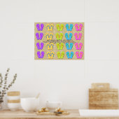 Beach Bum Teenslippers Poster/Print Poster (Keuken)