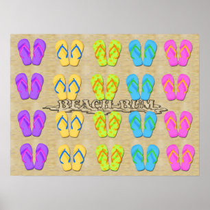 Beach Bum Teenslippers Poster/Print Poster