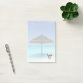 Beach Bum Typography - Umbrella on Tropical Beach Post-it® Notes (Kantoor)