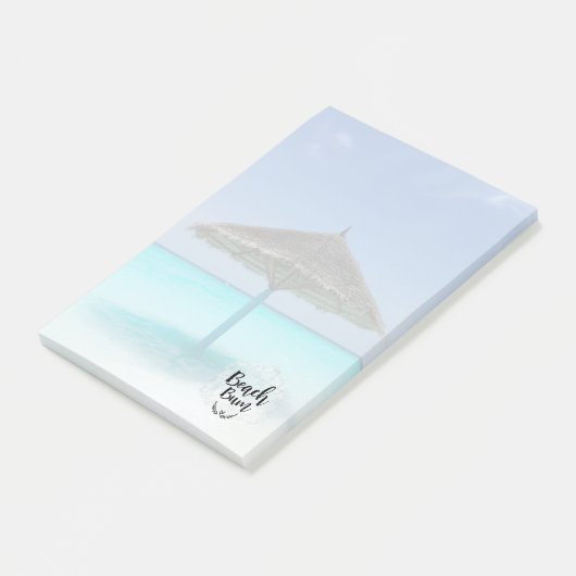 Beach Bum Typography - Umbrella on Tropical Beach Post-it® Notes (Schuin)