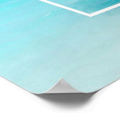 Beach Bum Typography - Umbrella on Tropical Beach Poster (Hoek)