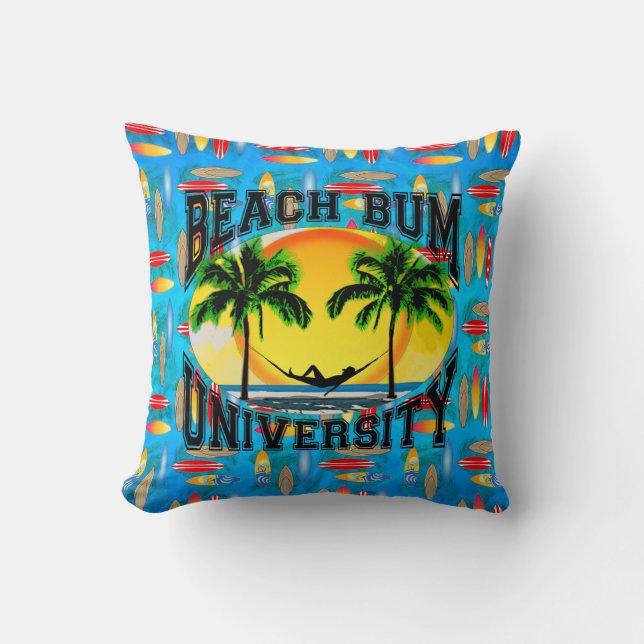 Beach Bum University Kussen (Voorkant)
