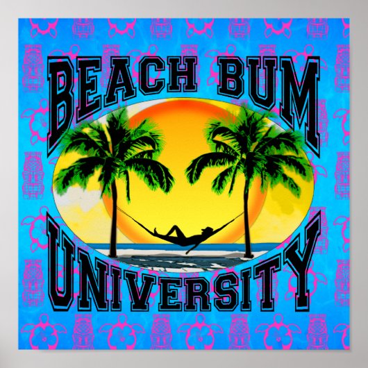 Beach Bum University Poster (Voorkant)