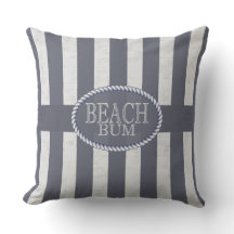 Beach Bum Zeeen the Day Blue and White Nautical