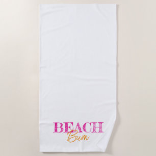 BEACH BUM Zomervakantie Oceaan Kleurrijk Plezier Strandlaken