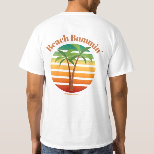Beach Bummin - Tropisch Caraïbisch Beach Lover T-shirt (Achterkant)