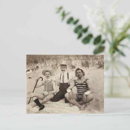 Beach Bums 1903 Briefkaart (Staand voorkant)