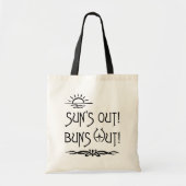 Beach Bum's, Sun's Out, Buns Out Tote Bag (Voorkant)