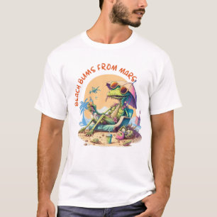 Beach Bums van Mars. Alien T-shirt