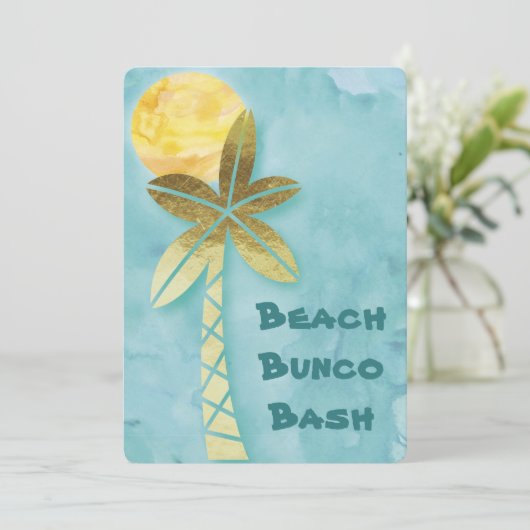 Beach Bunco Bash Kaart (Staand voorkant)