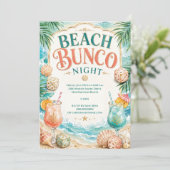 Beach Bunco Nacht Kaart (Staand voorkant)