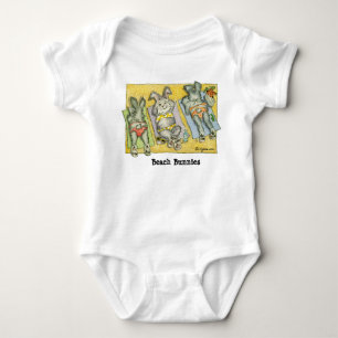 Beach Bunnies Earobics Cartoon Baby Romper