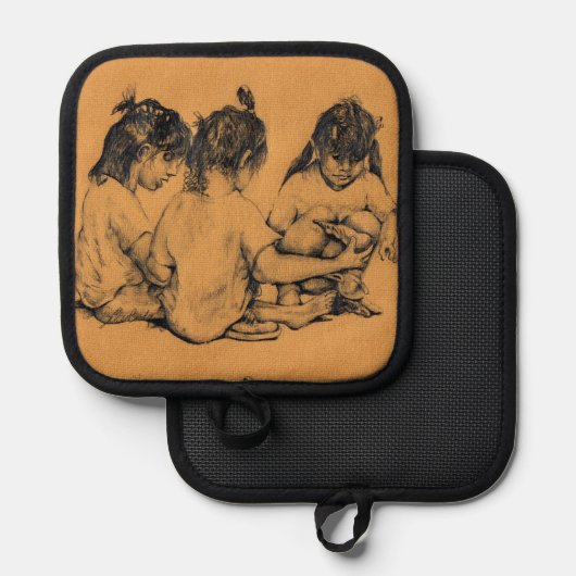 Beach Bunnies Pannenlap (Voorkant / Achterkant)