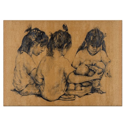 Beach Bunnies Snijplank (Voorkant)