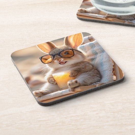 Beach-Bunny Bier Onderzetter (Linkerzijde)