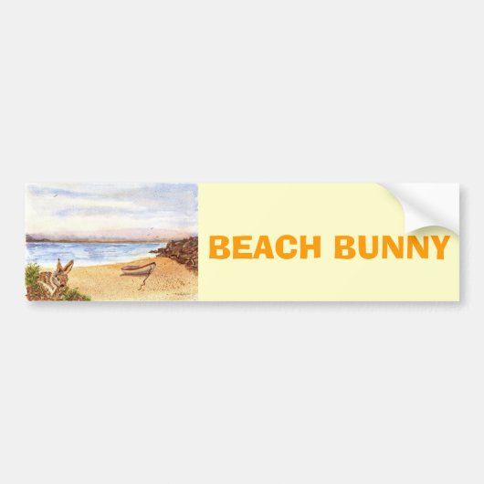 "Beach Bunny"-Bumpersticker Bumpersticker (Voorkant)