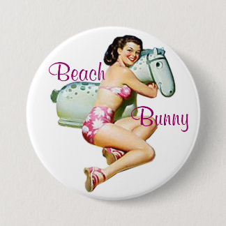 Beach Bunny Pin-Up Ronde Button 7,6 Cm