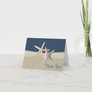 Beach Burlap en Starfish Bedankt