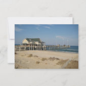 Beach Burlap & Lace - 3x5 Wedding Invitation Kaart (Achterkant)