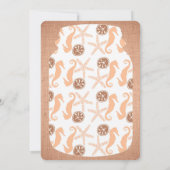 Beach Burlap Mason Jar Baby kondiging Aankondiging (Achterkant)