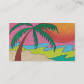 Beach Business Card-sjabloon Visitekaartje (Achterkant)