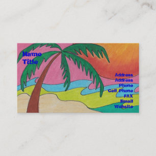Beach Business Card-sjabloon Visitekaartje