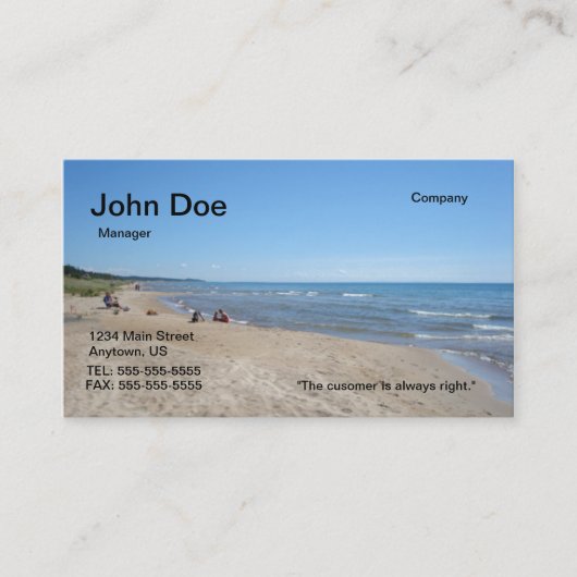 Beach Business Card Visitekaartje (Voorkant)