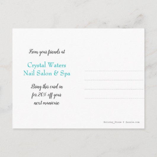 Beach Business Hartelijk dank voor uw advertentie- Briefkaart (Achterkant)