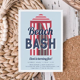 Beach Cabana Birthday Party Invitation Kaart