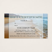 Beach Cadeaubon Visitekaartje (Achterkant)
