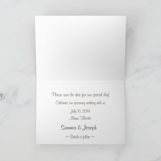 Beach Cake Bewaar de datum Aankondiging (Binnen)