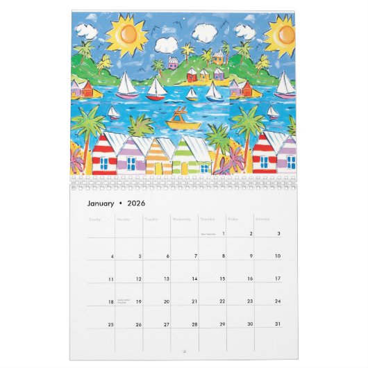 Beach Calendar Kalender (Jan 2026)