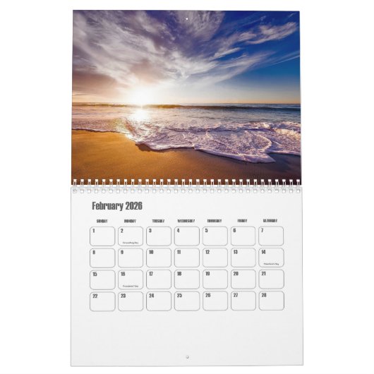 Beach Calendar Kalender (Feb 2026)