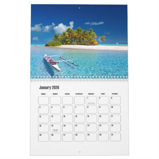 Beach Calendar Kalender (Jan 2026)