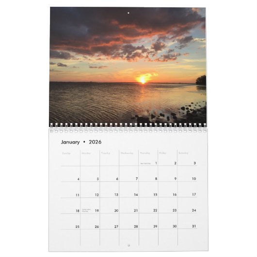 Beach Calendar Kalender (Jan 2026)