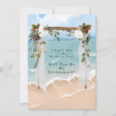 Beach Canopy Floral zal je mijn Bridesmaid zijn Kaart (Voorkant)