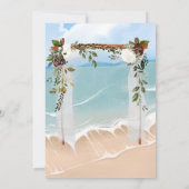 Beach Canopy Tropical Floral Engagement Party Kaart (Achterkant)