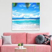 Beach Canvas Afdruk (Insitu (Woonkamer))