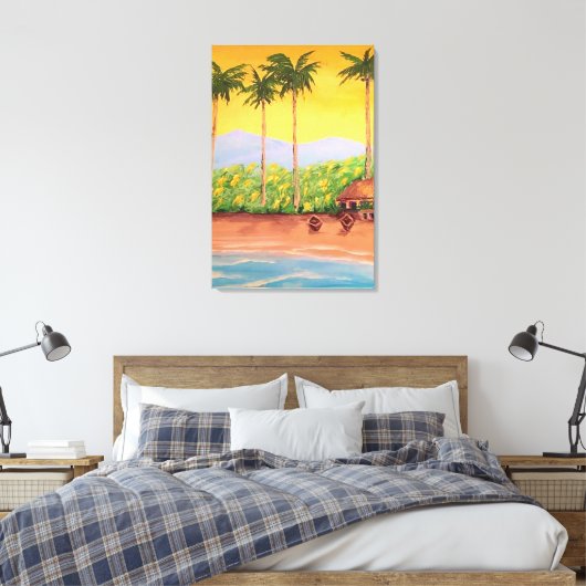 Beach Canvas Afdruk (Insitu (Slaapkamer))