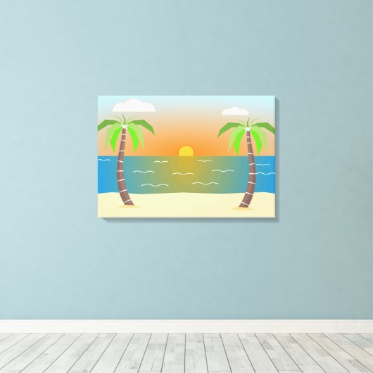 Beach Canvas Afdruk (Insitu (Houten vloer))