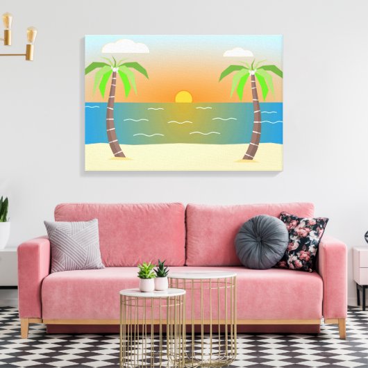 Beach Canvas Afdruk (Insitu (Woonkamer))