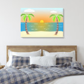Beach Canvas Afdruk (Insitu (Slaapkamer))
