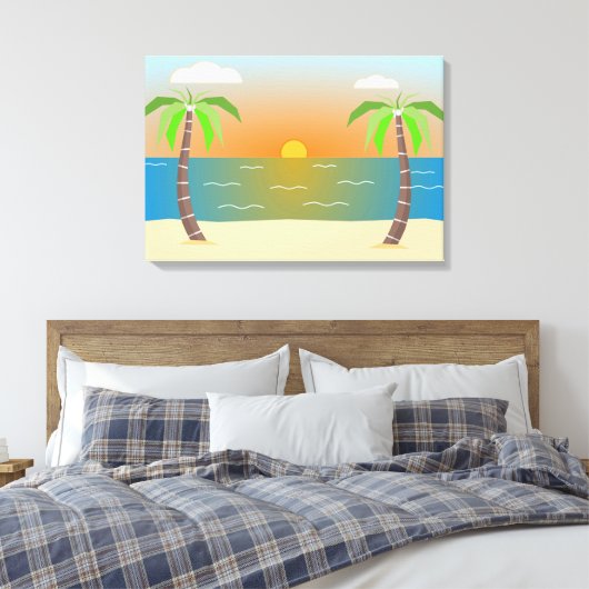 Beach Canvas Afdruk (Insitu (Slaapkamer))